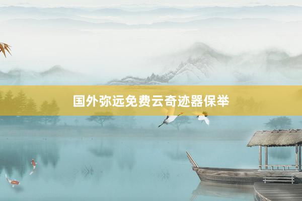国外弥远免费云奇迹器保举